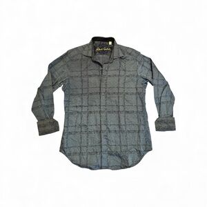 Robert Graham Men’s Button Down Shirt Size Small Blue Pattern Long Sleeve
